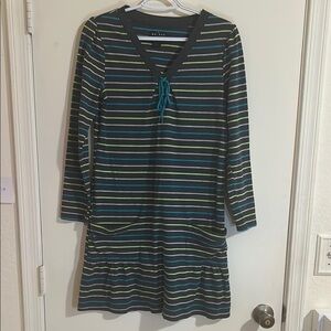Striped Dress - Blue and Green